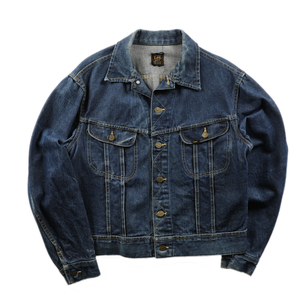 Vintage Lee Dark Indigo 101-J Denim Jacket - M (44R)