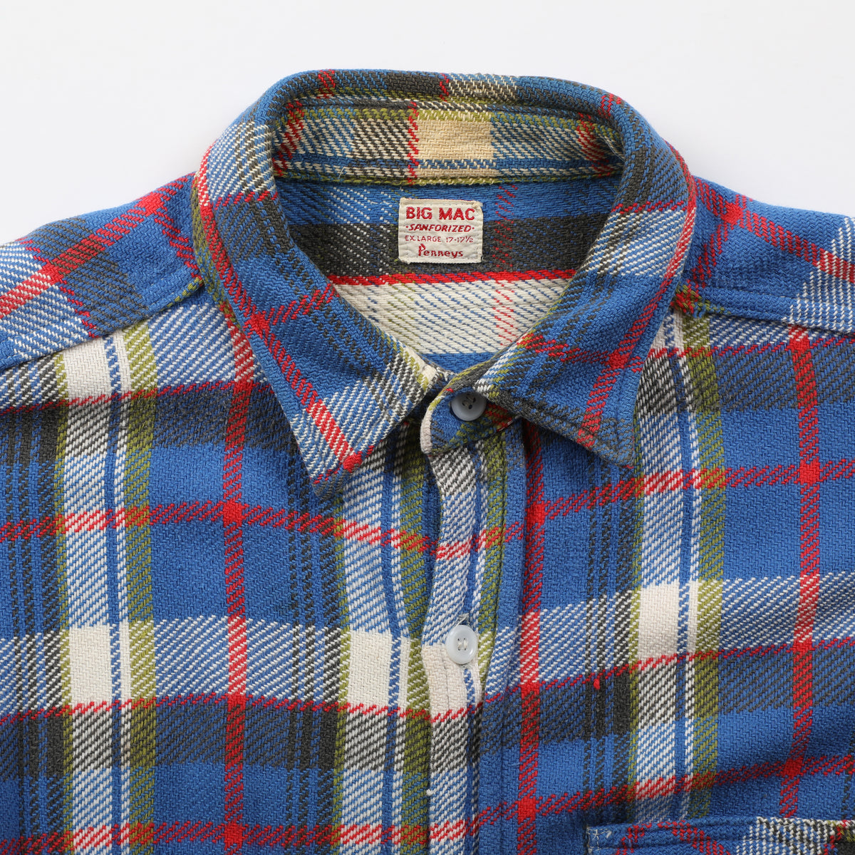 Rare Vintage Big Mac Sanforized Plaid Shirt - Large