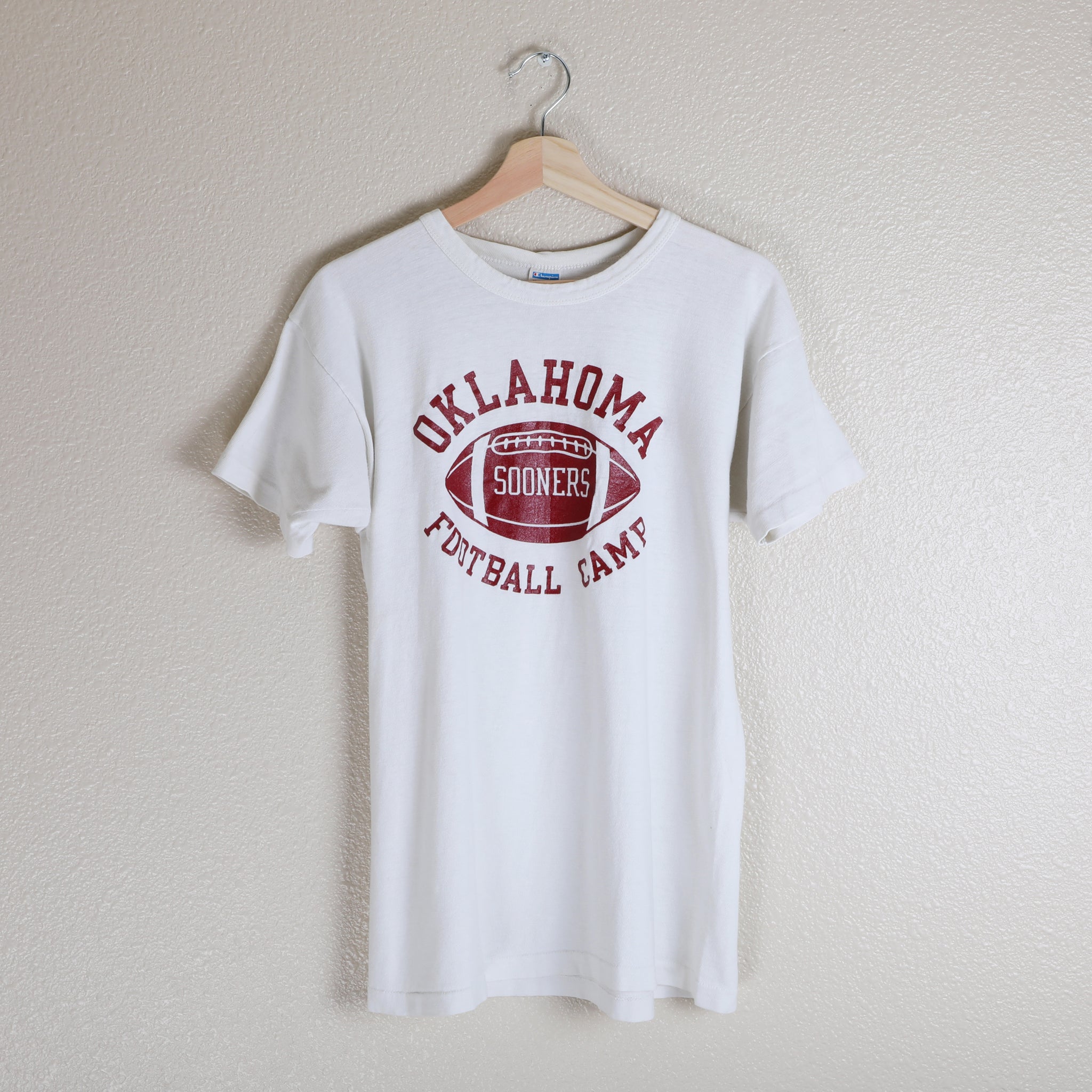 Vintage 70s cheapest Champion Sooners Football Camp Heavyweight T-Shirt - Large